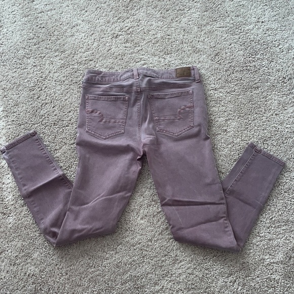 American Eagle size 10 regular washed out purple jeggings - Picture 8 of 10